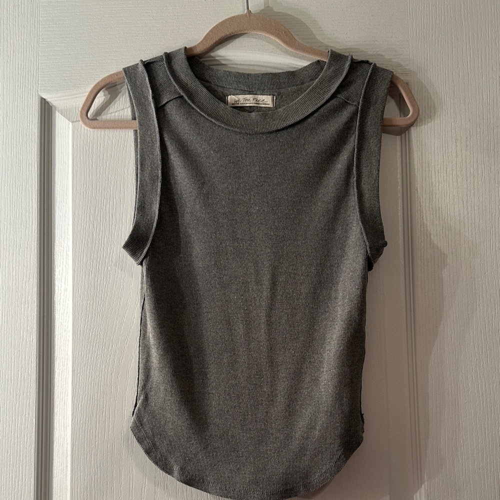 We The Free Charcoal Tank Top
